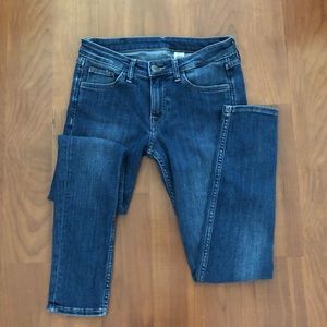 H&M, &denim, medium wash super skinny jean